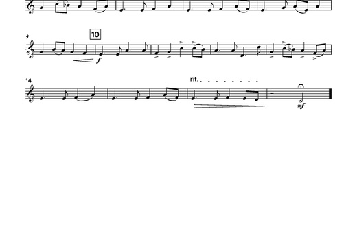 13 Part 4 in Eb, baritonsax, Eb tuba in solsleutel